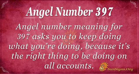 Angel Number 397 Meaning: Advice And Guidance .